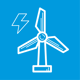 Renewable Energy Unit Icons (Blue BG)