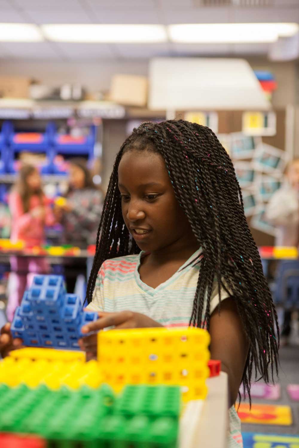 Our STEM education programs are designed to promote spatial reasoning, sequence & correspondence, and symbolism.