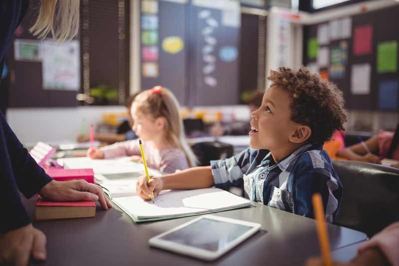 Elementary School Teacher Answering Questions About STEM Kits